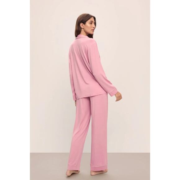 EBERJEY Gisele Long PJ Set Medium Pink Pajamas TENCEL Modal NWT - Picture 3 of 13